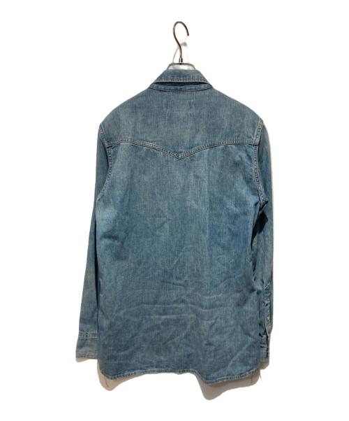 REMI RELIEF（レミレリーフ）REMI RELIEF (レミレリーフ) ヴィンテージ加工スタッズデニムウエスタンシャツ インディゴ サイズ:Sの古着・服飾アイテム