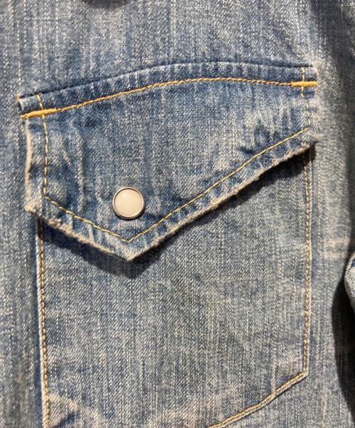 REMI RELIEF（レミレリーフ）REMI RELIEF (レミレリーフ) ヴィンテージ加工スタッズデニムウエスタンシャツ インディゴ サイズ:Sの古着・服飾アイテム