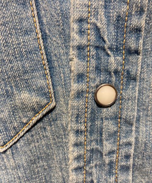 REMI RELIEF（レミレリーフ）REMI RELIEF (レミレリーフ) ヴィンテージ加工スタッズデニムウエスタンシャツ インディゴ サイズ:Sの古着・服飾アイテム