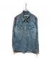 REMI RELIEF（レミレリーフ）の古着「ヴィンテージ加工スタッズデニムウエスタンシャツ」｜インディゴ