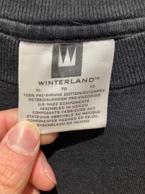 WINTERLAND（ウィンターランド）WINTERLAND (ウィンターランド) プリントTシャツ ブラック サイズ:XLの古着・服飾アイテム