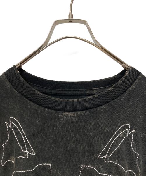 AWAKE（アウェイク）AWAKE (アウェイク) VANSON (バンソン) BONE WAFFLE L/S TEE ブラック×ホワイト サイズ:Ｌの古着・服飾アイテム