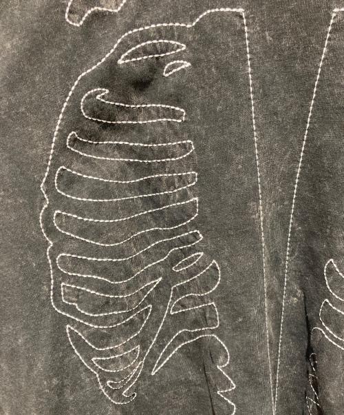 AWAKE（アウェイク）AWAKE (アウェイク) VANSON (バンソン) BONE WAFFLE L/S TEE ブラック×ホワイト サイズ:Ｌの古着・服飾アイテム