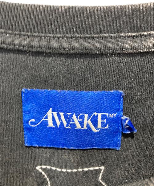 AWAKE（アウェイク）AWAKE (アウェイク) VANSON (バンソン) BONE WAFFLE L/S TEE ブラック×ホワイト サイズ:Ｌの古着・服飾アイテム
