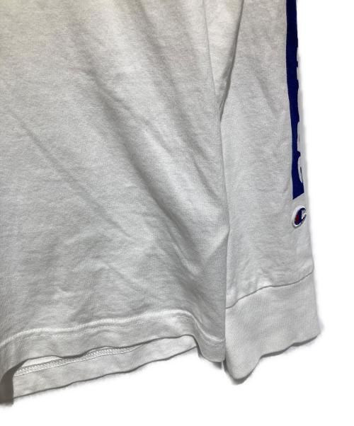 Champion（チャンピオン）Champion (チャンピオン) Mental Athletic プリントカットソー ホワイト×ネイビー サイズ:XLの古着・服飾アイテム