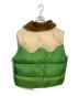 Golf le Fleur (ゴルフ ラ フルール) LEATHER PUFFER VEST グリーン×ベージュ サイズ:Ｌ：30000円