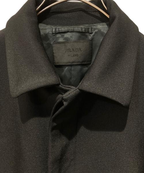PRADA（プラダ）PRADA (プラダ) 比翼コート ブラック サイズ:44の古着・服飾アイテム