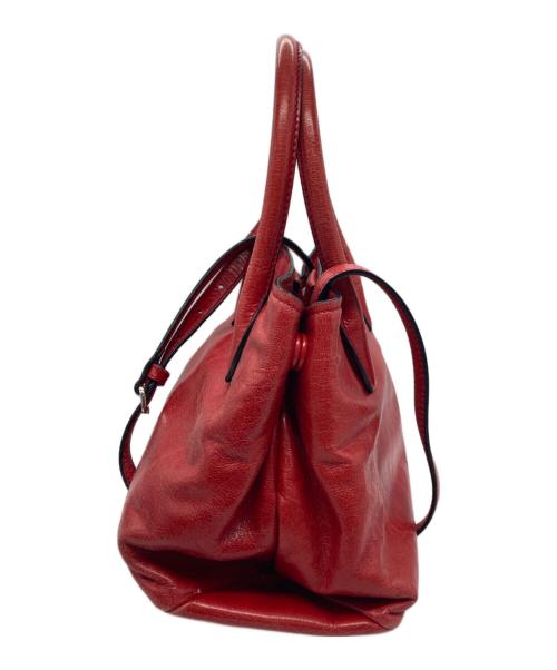 MIU MIU（ミュウミュウ）MIU MIU (ミュウミュウ) ハンドバッグ レッドの古着・服飾アイテム