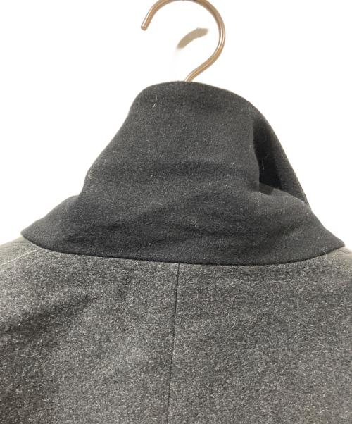 DIESEL（ディーゼル）DIESEL (ディーゼル) レザー切り替えチェスターコート ブラック サイズ:表記無しの古着・服飾アイテム