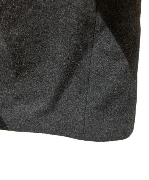 DIESEL（ディーゼル）DIESEL (ディーゼル) レザー切り替えチェスターコート ブラック サイズ:表記無しの古着・服飾アイテム