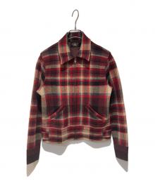 RRL（ダブルアールエル）の古着「ジップアップニットジャケット」｜レッド