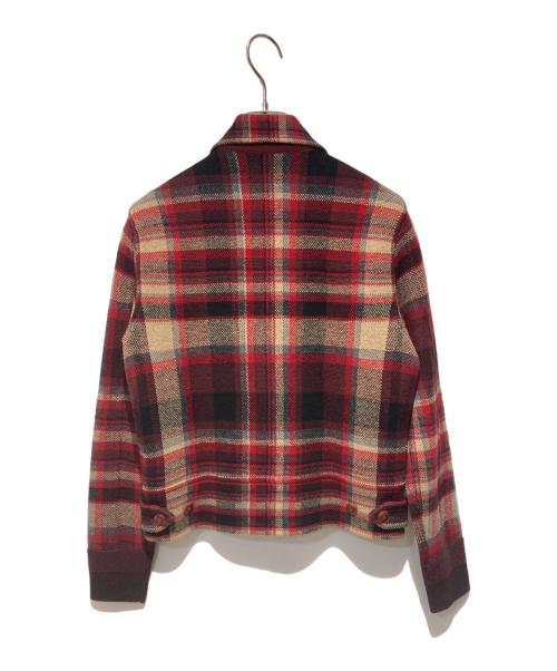 RRL（ダブルアールエル）RRL (ダブルアールエル) ジップアップニットジャケット レッド サイズ:1の古着・服飾アイテム