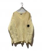 STONE ISLANDストーンアイランド）の古着「Vネックコットンニット」｜イエロー