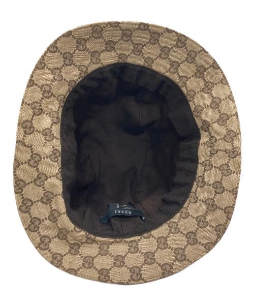 GUCCI（グッチ）GUCCI (グッチ) GGキャンバス シェリーラインバケットハット ベージュ サイズ:XLの古着・服飾アイテム