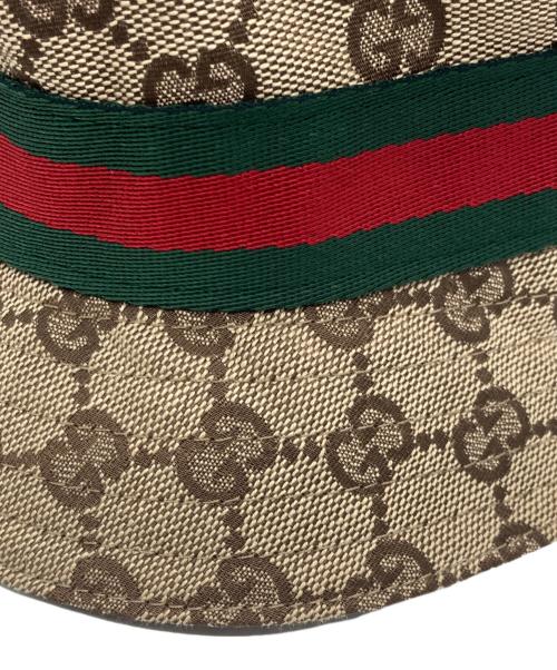 GUCCI（グッチ）GUCCI (グッチ) GGキャンバス シェリーラインバケットハット ベージュ サイズ:XLの古着・服飾アイテム
