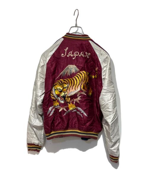 東洋エンタープライズ（トウヨウエンタープライズ）東洋エンタープライズ (トウヨウエンタープライズ) 虎×赤鷲リバーシブルサテンスカジャン ネイビー×パープル サイズ:Mの古着・服飾アイテム
