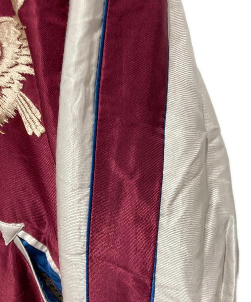 東洋エンタープライズ（トウヨウエンタープライズ）東洋エンタープライズ (トウヨウエンタープライズ) 虎×赤鷲リバーシブルサテンスカジャン ネイビー×パープル サイズ:Mの古着・服飾アイテム