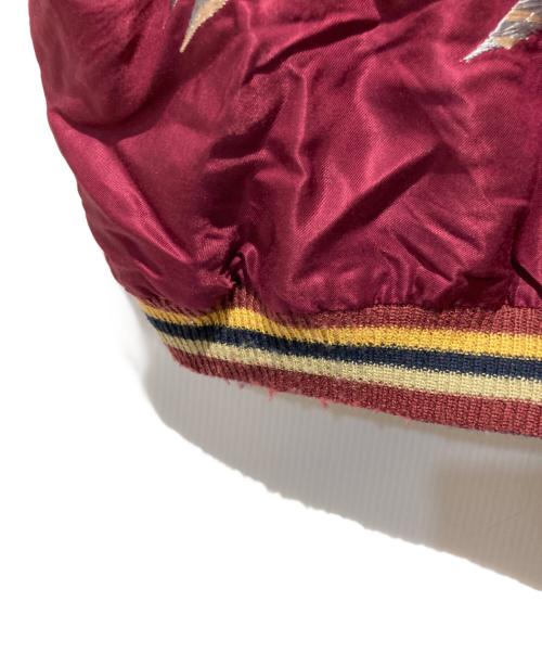 東洋エンタープライズ（トウヨウエンタープライズ）東洋エンタープライズ (トウヨウエンタープライズ) 虎×赤鷲リバーシブルサテンスカジャン ネイビー×パープル サイズ:Mの古着・服飾アイテム