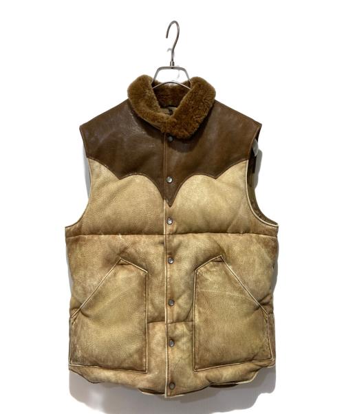 RRL（ダブルアールエル）RRL (ダブルアールエル) Teslin Deerskin Down Vest ブラウン サイズ:Sの古着・服飾アイテム