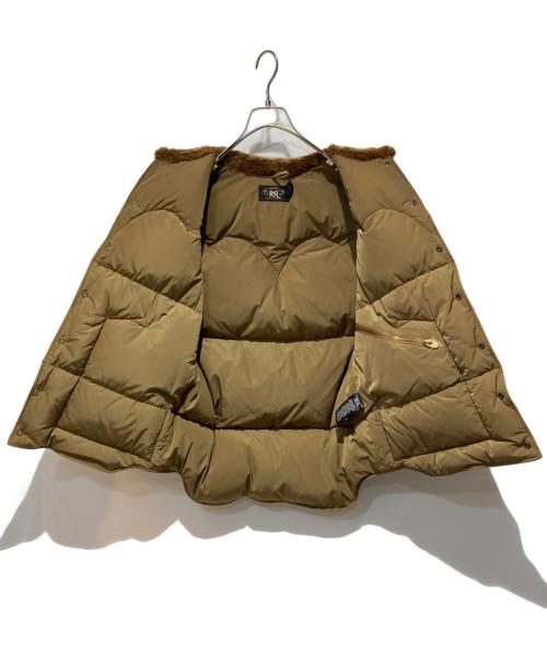 RRL（ダブルアールエル）RRL (ダブルアールエル) Teslin Deerskin Down Vest ブラウン サイズ:Sの古着・服飾アイテム