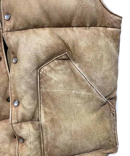 RRL（ダブルアールエル）RRL (ダブルアールエル) Teslin Deerskin Down Vest ブラウン サイズ:Sの古着・服飾アイテム