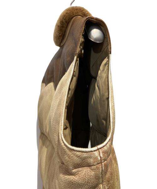RRL（ダブルアールエル）RRL (ダブルアールエル) Teslin Deerskin Down Vest ブラウン サイズ:Sの古着・服飾アイテム