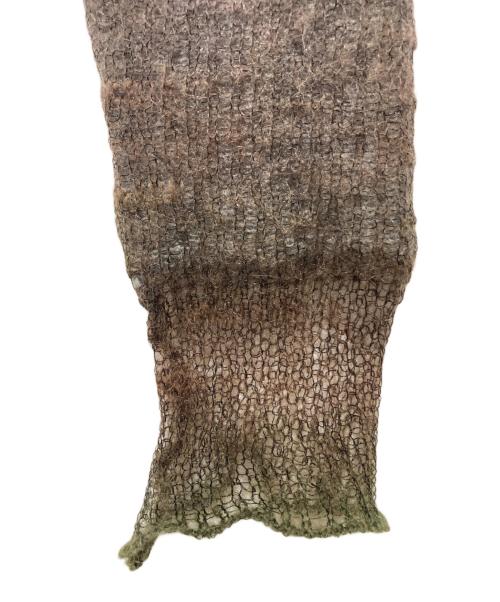 PERVERZE（パーバーズ）PERVERZE (パーバーズ) 23ss Double Mohair Cropped Tops パープル×グリーン サイズ:ＦＲＥＥの古着・服飾アイテム