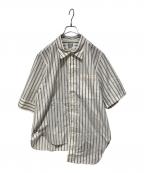 RICE NINE TENライスナインテン）の古着「ストライプシャツ」｜ベージュ