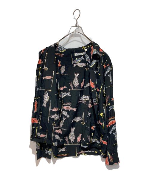 Sun Surf（サンサーフ）Sun Surf (サンサーフ) HINOYA (ヒノヤ) RAYON HAWAIIAN SHIRT ブラック サイズ:Mの古着・服飾アイテム
