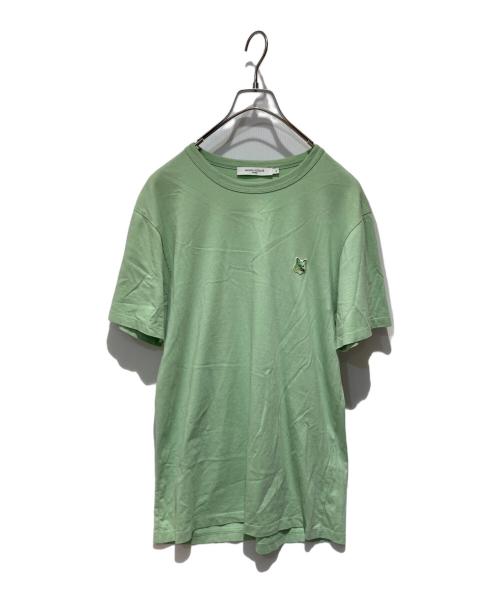 maison kitsune（メゾンキツネ）MAISON KITSUNE (メゾンキツネ) ロゴTシャツ グリーン サイズ:Mの古着・服飾アイテム