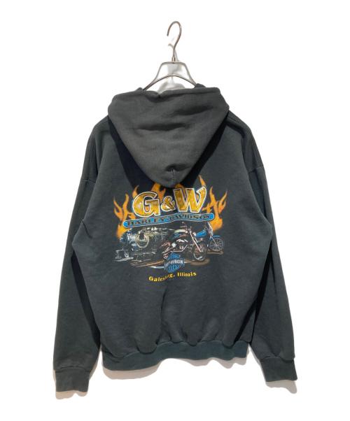 HARLEY-DAVIDSON（ハーレーダビッドソン）HARLEY-DAVIDSON (ハーレーダビッドソン) 00’s プリントパーカー ブラック サイズ:不明の古着・服飾アイテム