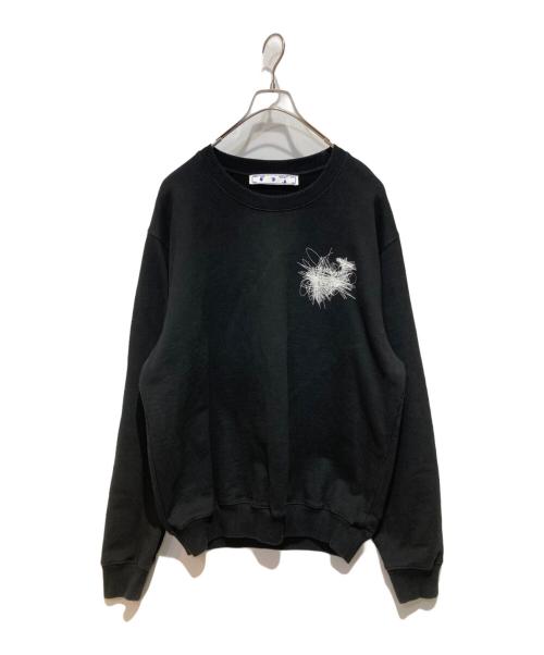 OFFWHITE（オフホワイト）OFFWHITE (オフホワイト) プリントスウェット ブラック サイズ:XXLの古着・服飾アイテム