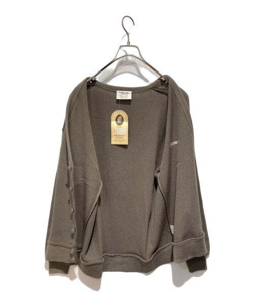 ARROW（アロー）ARROW (アロー) アクリルカーディガンカーディガン グレー サイズ:Lの古着・服飾アイテム
