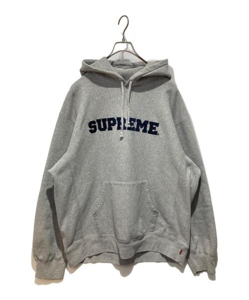 SUPREME（シュプリーム）Supreme (シュプリーム) Collegiate Hooded Sweatshirt グレー×ネイビー サイズ:XLの古着・服飾アイテム