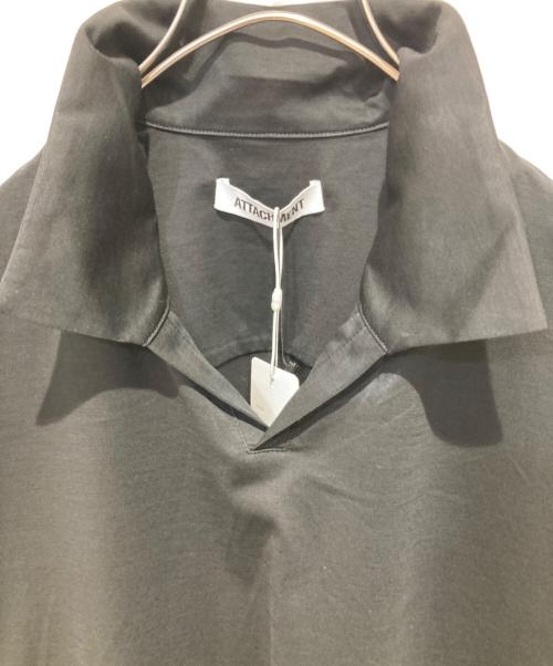 ATTACHMENT（アタッチメント）ATTACHMENT (アタッチメント) CO JERSEY CLOTH POLO SHIRT ブラック サイズ:2 未使用品の古着・服飾アイテム