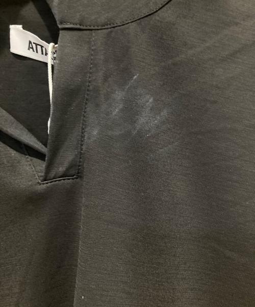 ATTACHMENT（アタッチメント）ATTACHMENT (アタッチメント) CO JERSEY CLOTH POLO SHIRT ブラック サイズ:2 未使用品の古着・服飾アイテム