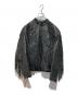 Thinsulate（シンサレート）の古着「フリンジレザージャケット」｜ブラック