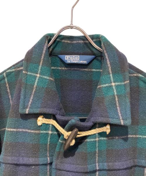 POLO RALPH LAUREN（ポロ・ラルフローレン）POLO RALPH LAUREN (ポロ・ラルフローレン) 90s チェックダッフルコート グリーン サイズ:LLの古着・服飾アイテム