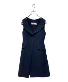 Christian Dior（クリスチャン ディオール）の古着「ウールシルクジレ」｜ネイビー