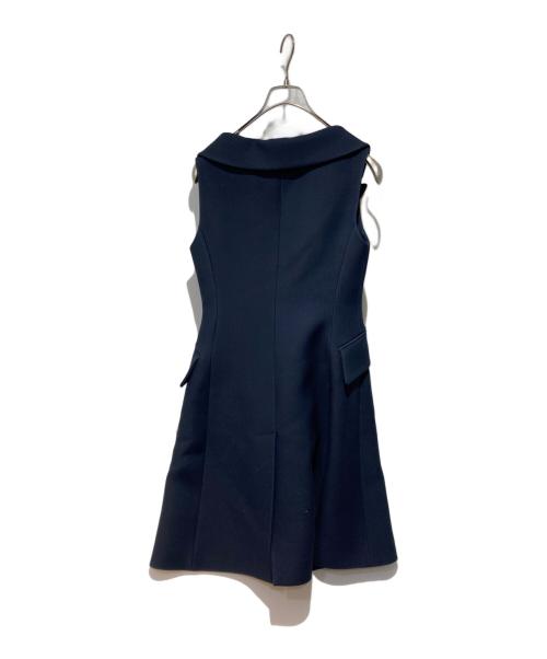 Christian Dior（クリスチャン ディオール）Christian Dior (クリスチャン ディオール) ウールシルクジレ ネイビー サイズ:34の古着・服飾アイテム