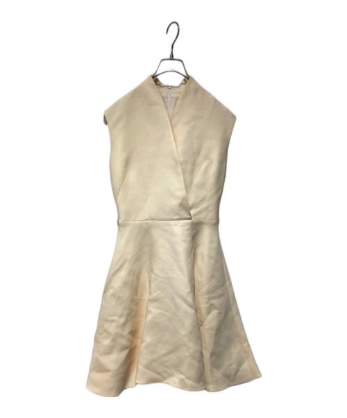 Christian Dior（クリスチャン ディオール）Christian Dior (クリスチャン ディオール) ウールシルクドレス ベージュ サイズ:34の古着・服飾アイテム
