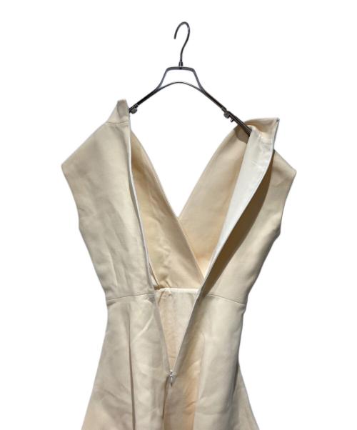 Christian Dior（クリスチャン ディオール）Christian Dior (クリスチャン ディオール) ウールシルクドレス ベージュ サイズ:34の古着・服飾アイテム