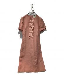 GUCCI（グッチ）の古着「ウールシルクワンピース」｜ピンク