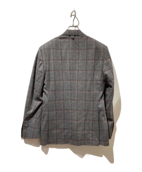 Black Fleece by BROOKS BROTHERS（ブラックフリース バイ ブルックスブラザーズ）BLACK FLEECE BY Brooks Brothers (ブラックフリース バイ ブルックスブラザーズ) 3Bチェックテーラードジャケット グレー×ブラウン サイズ:36REGの古着・服飾アイテム