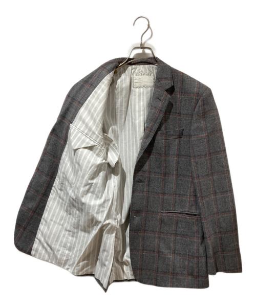 Black Fleece by BROOKS BROTHERS（ブラックフリース バイ ブルックスブラザーズ）BLACK FLEECE BY Brooks Brothers (ブラックフリース バイ ブルックスブラザーズ) 3Bチェックテーラードジャケット グレー×ブラウン サイズ:36REGの古着・服飾アイテム