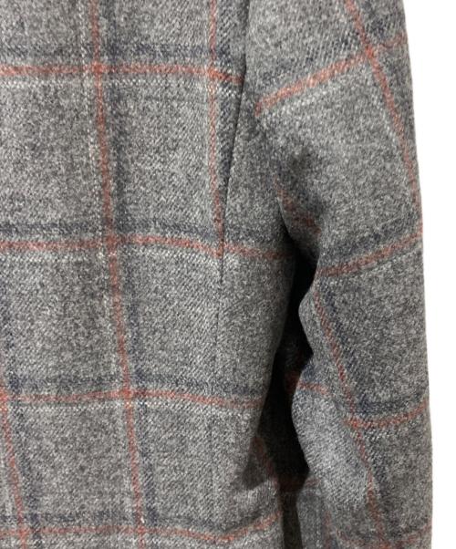 Black Fleece by BROOKS BROTHERS（ブラックフリース バイ ブルックスブラザーズ）BLACK FLEECE BY Brooks Brothers (ブラックフリース バイ ブルックスブラザーズ) 3Bチェックテーラードジャケット グレー×ブラウン サイズ:36REGの古着・服飾アイテム