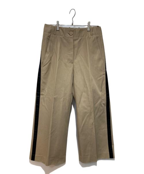 MM6 Maison Margiela（エムエムシックスメゾンマルジェラ）MM6 Maison Margiela (エムエムシックスメゾンマルジェラ) サイドラインコットンスラックス カーキ サイズ:42の古着・服飾アイテム