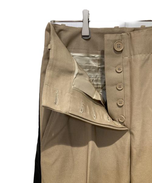 MM6 Maison Margiela（エムエムシックスメゾンマルジェラ）MM6 Maison Margiela (エムエムシックスメゾンマルジェラ) サイドラインコットンスラックス カーキ サイズ:42の古着・服飾アイテム