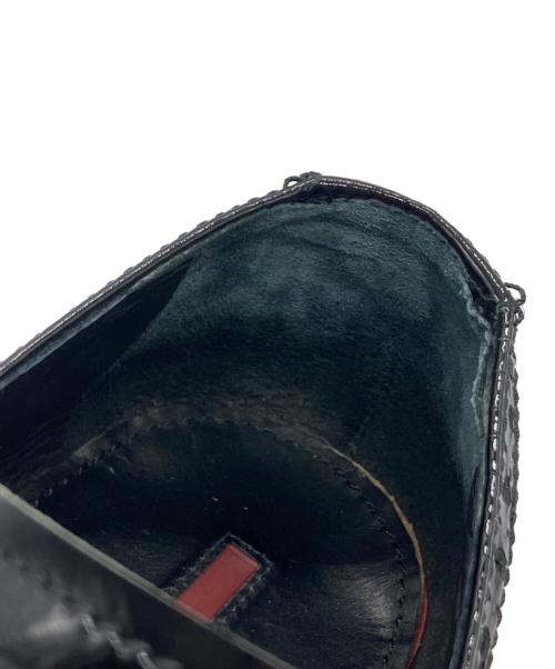 PRADA（プラダ）PRADA (プラダ) エナメルウィングチップ ブラック サイズ:41の古着・服飾アイテム