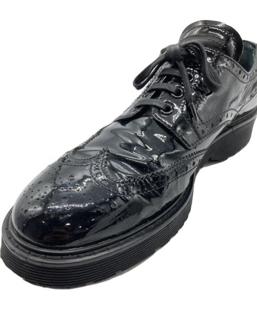 PRADA（プラダ）PRADA (プラダ) エナメルウィングチップ ブラック サイズ:41の古着・服飾アイテム